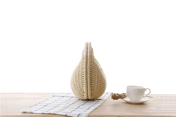 Rattan Shell Woven Handbag