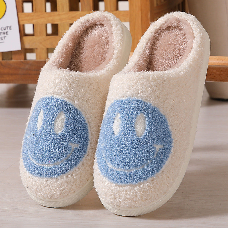 Smiley Face Cotton Slippers