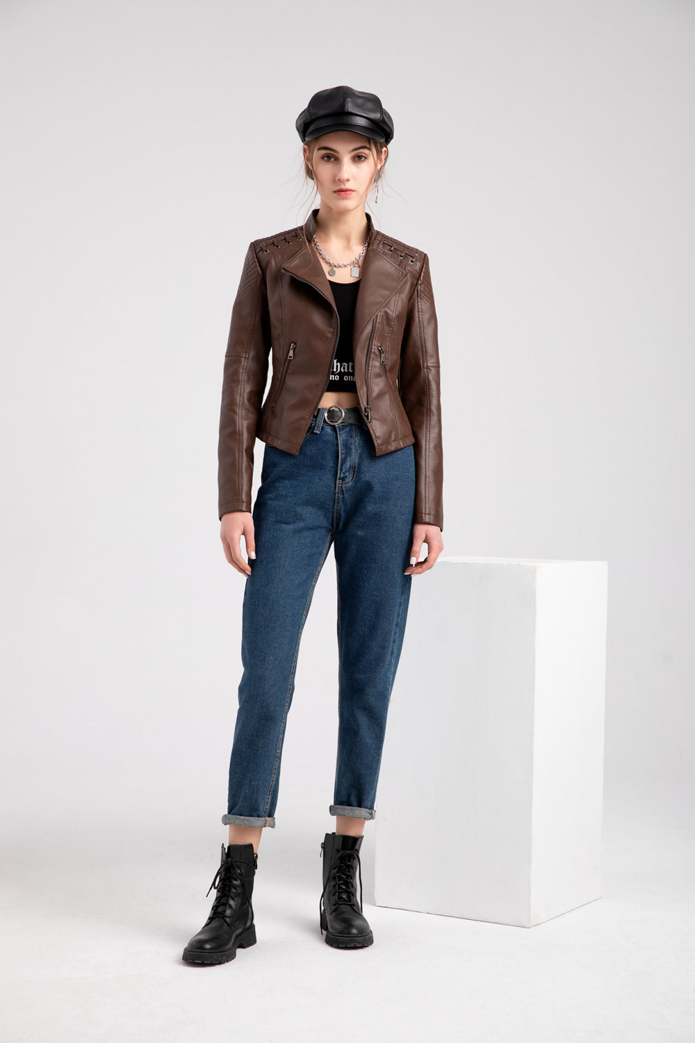 Women's Slim Fit Leather Jacket