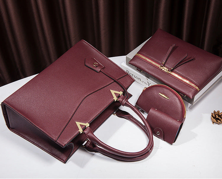4-Piece PU Leather Handbag Set