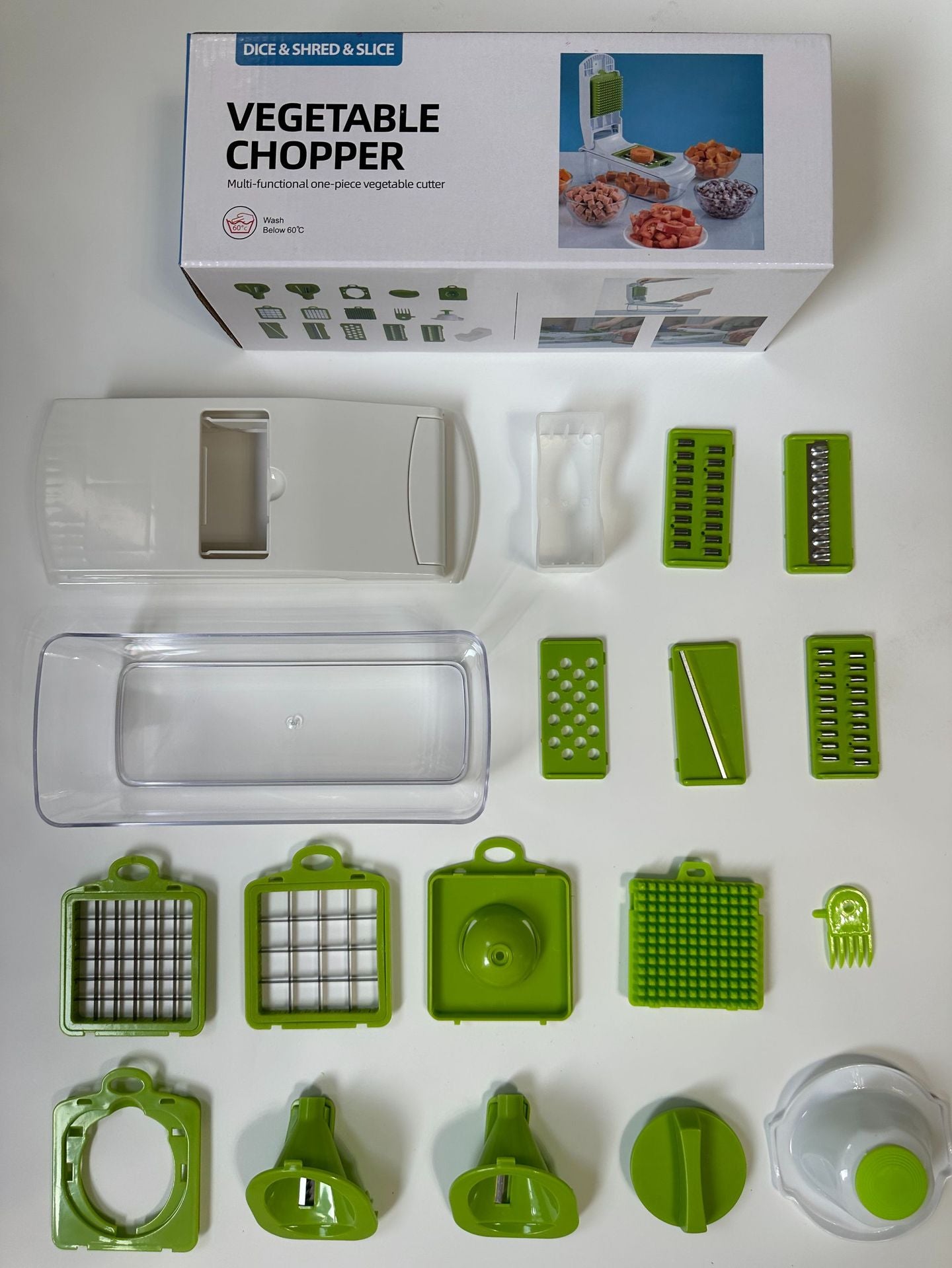 18pcs Multifunction Vegetable Chopper Slicer Grater