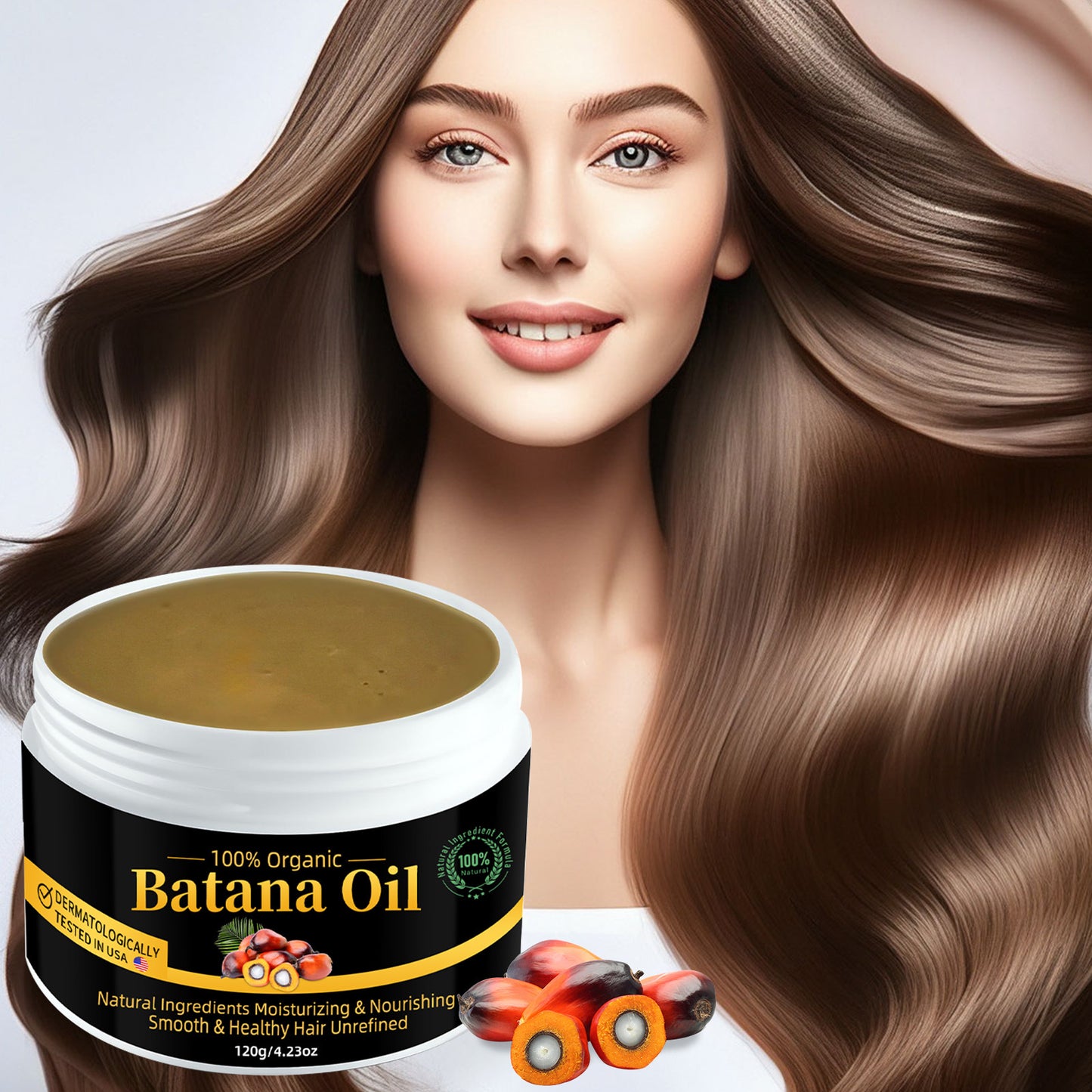 100% Organic Batana Oil, Moisturizing & Nourishing, Smooth & Healthy Hair, Repair Damaged Hair