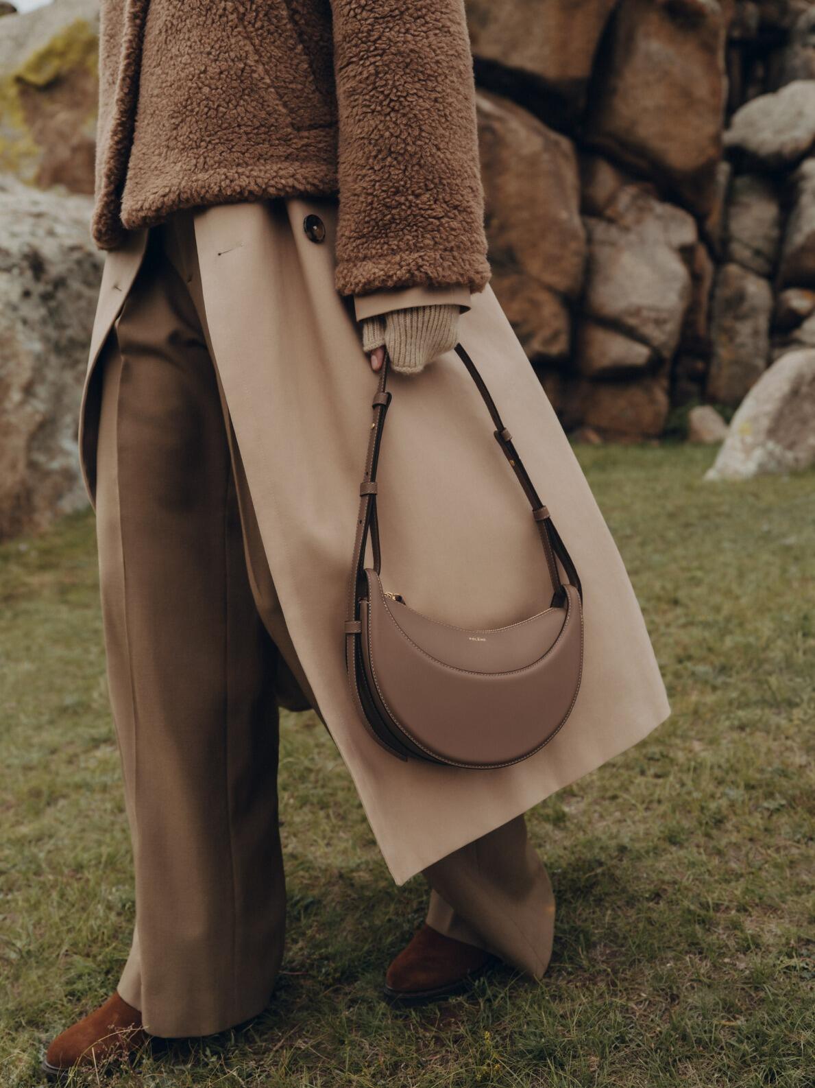 Polène Numéro Dix Bag in Textured Italian Calf Leather