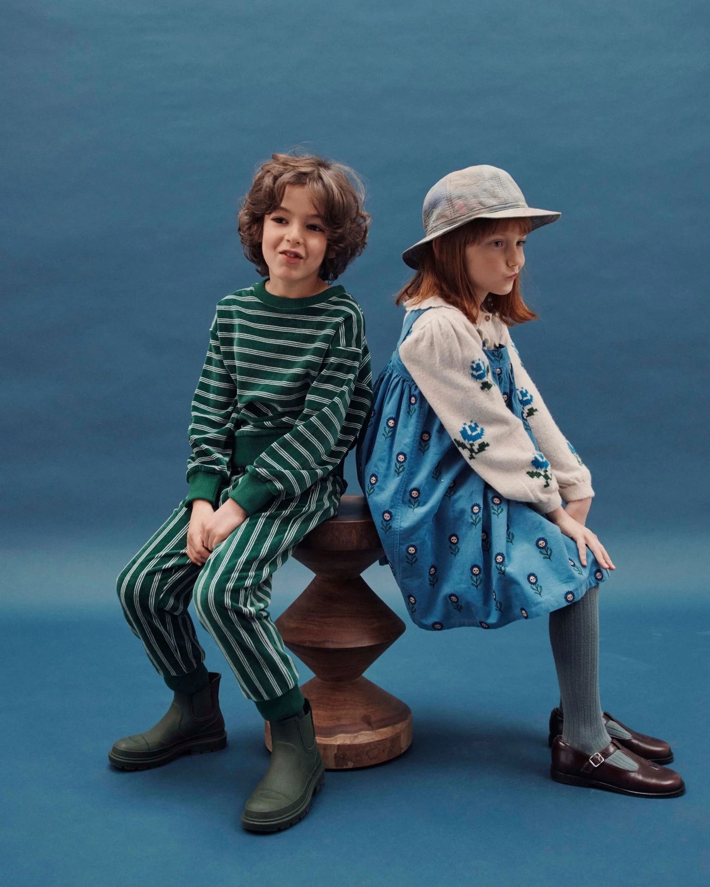 Girl's Garden Style Embroidered Sweaters and Pants Collection