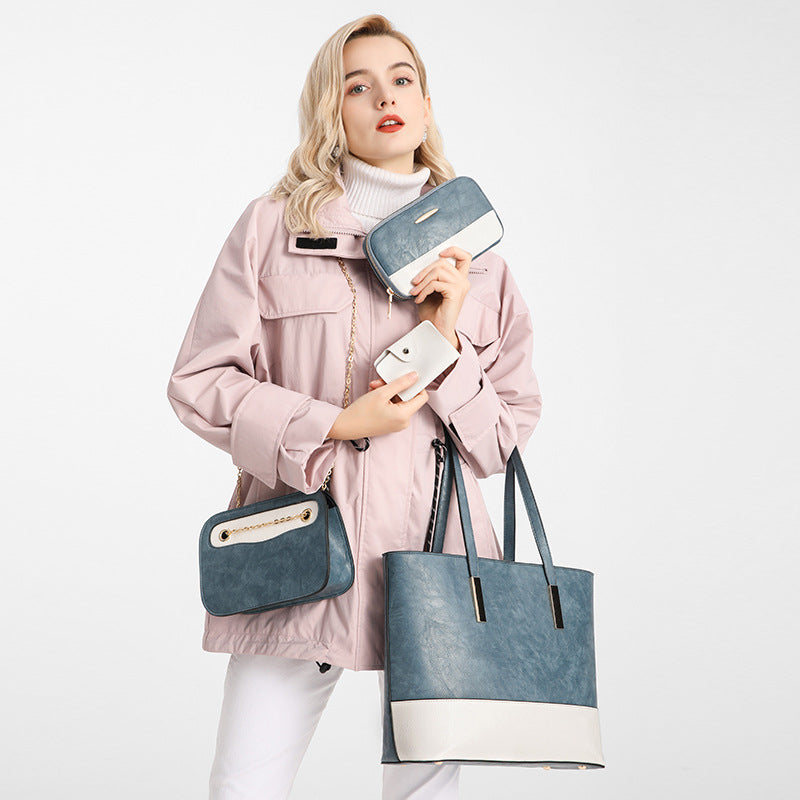 4-Piece Leather Handbag Set