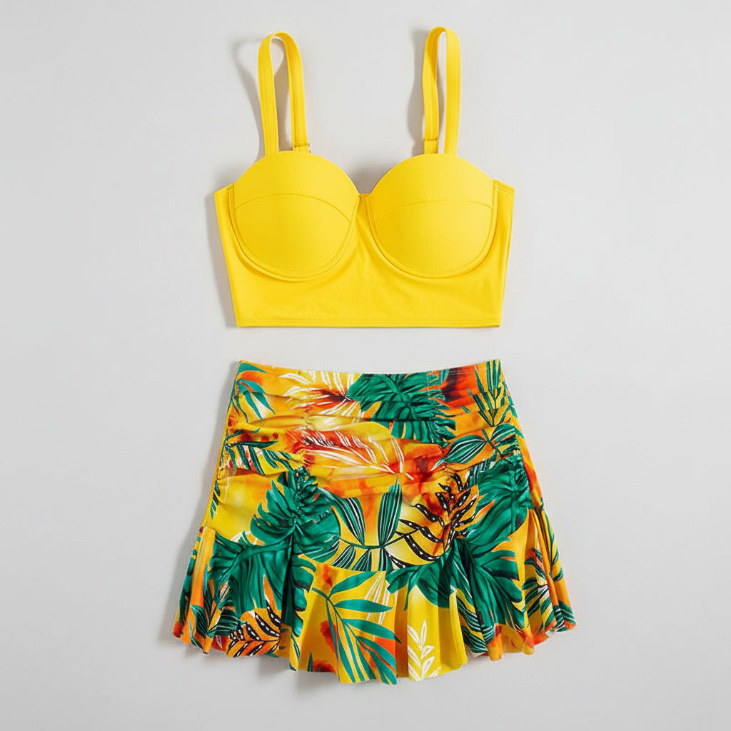 2-Piece Tropical Bikini Set
