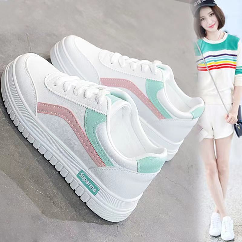 PU Leather Platform Sneakers