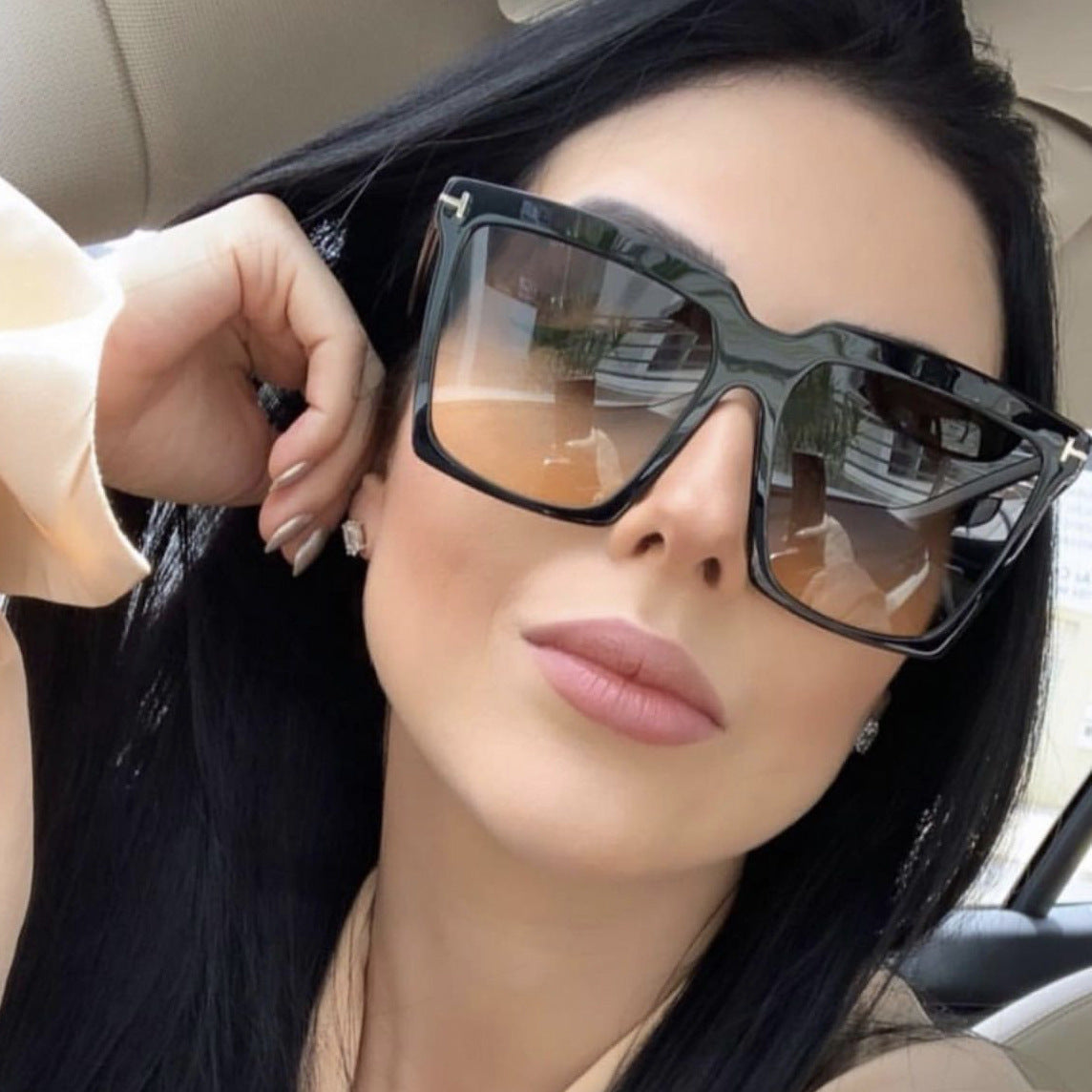 Polarized Oversized Square Sunglasses