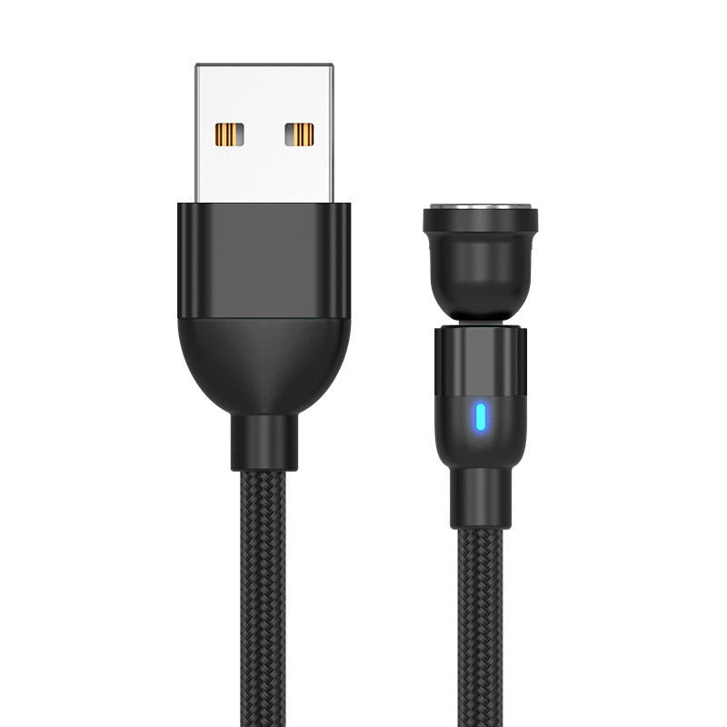 540° Rotation Magnetic Fast Charging Cable with Suction Heads for Android, Type-C, Apple