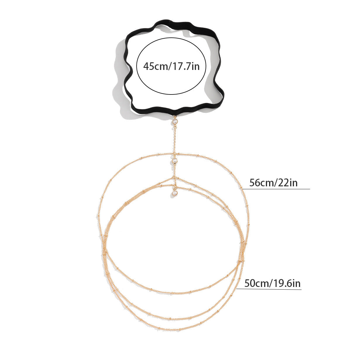 Multi-Layered Rhinestone Thigh Chain