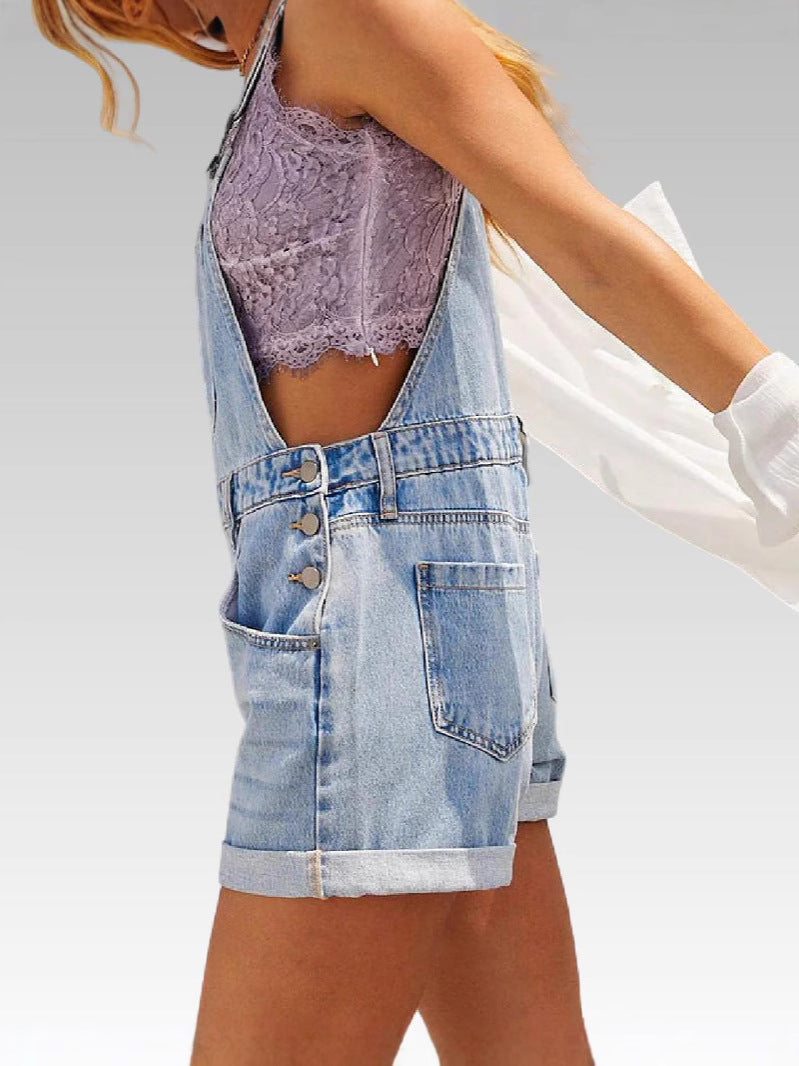 Women's Multi-Pocket Overall Shorts