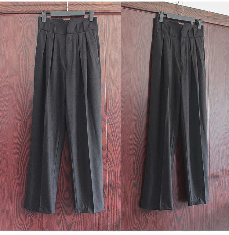 High Waisted Pleated Wide Leg Pants