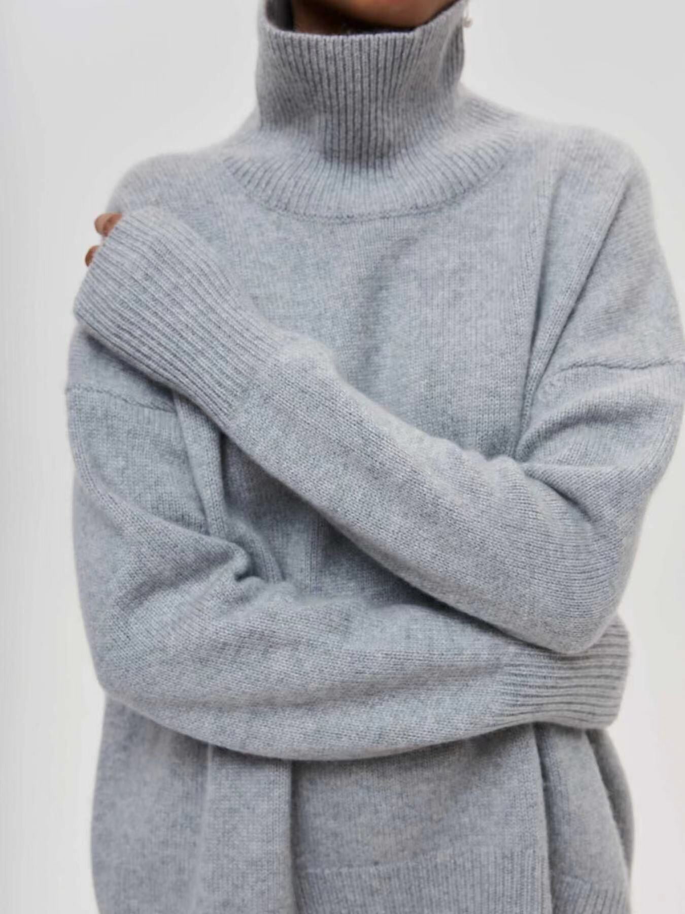 Oversized Wool Turtleneck Sweater