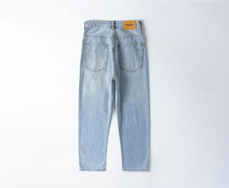 Loose Straight-Fit Ripped Jeans, Handmade Denim