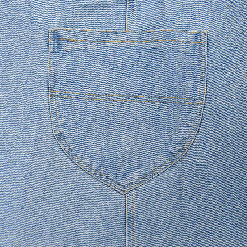 Irregular Denim Patchwork Blazer