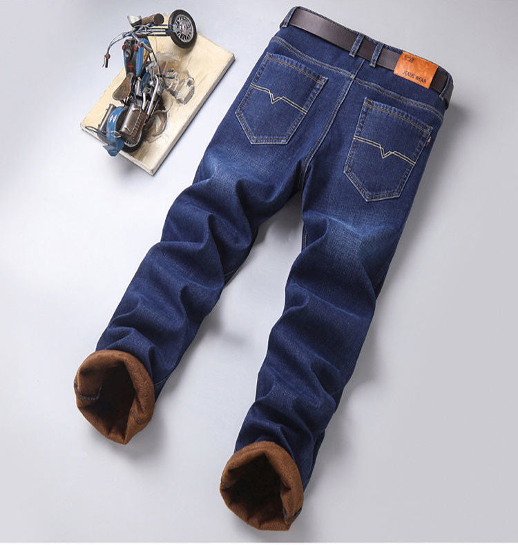 Men's Fleece-Lined Stretch Slim-Fit Jeans