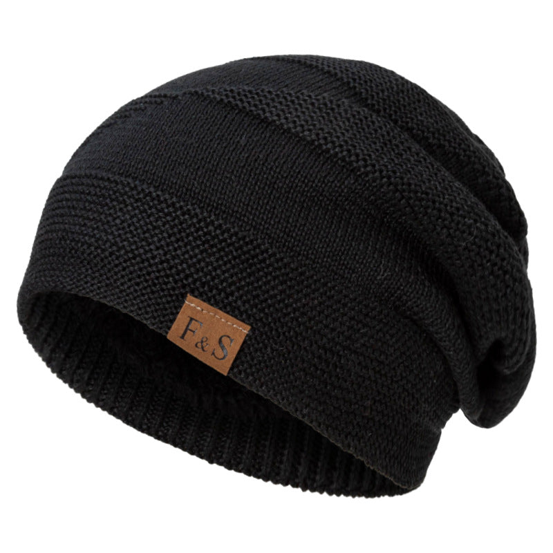 Fleece-Lined Wool Knit Cap