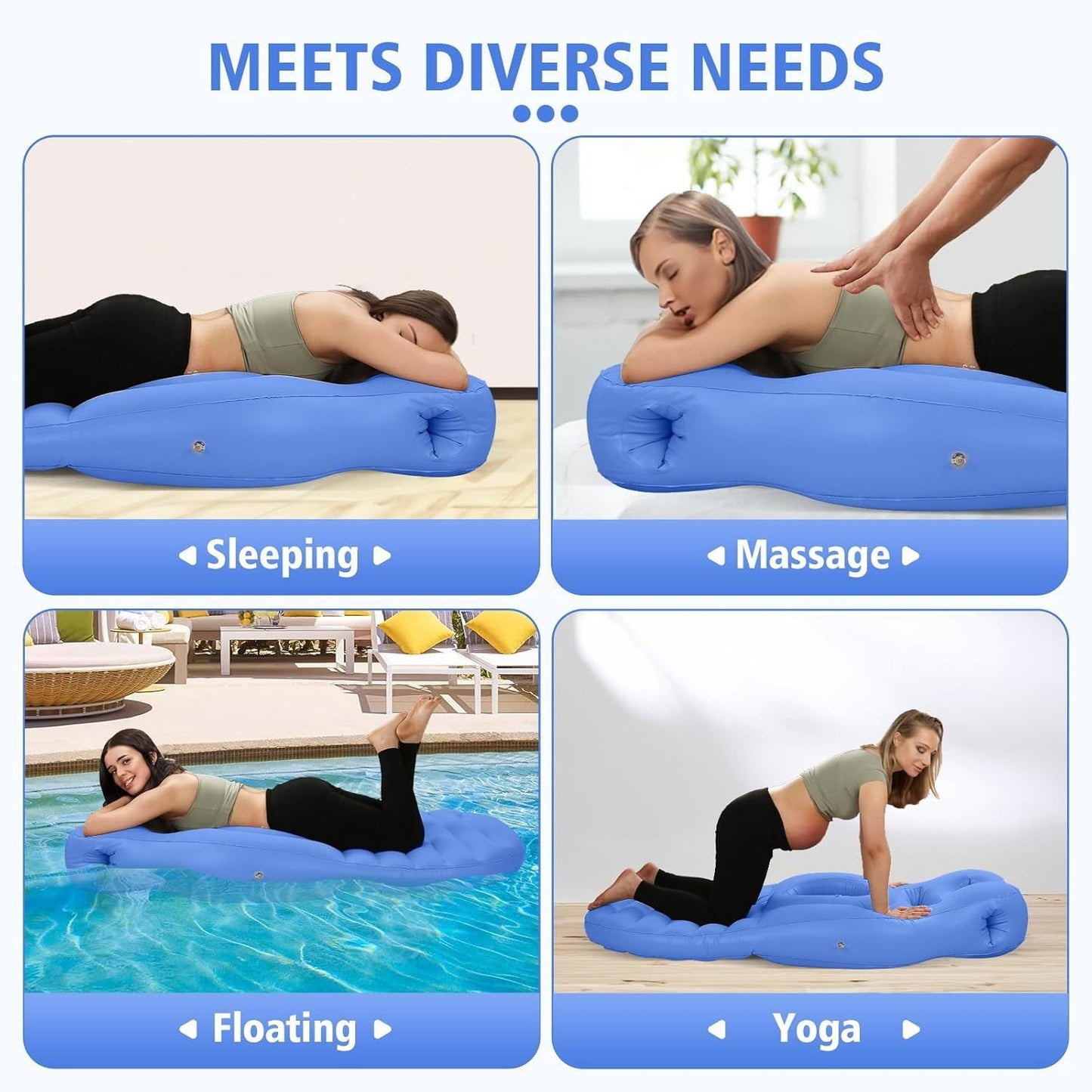 Inflatable Pregnancy Airbed for Nap, Massage, Training, Pool