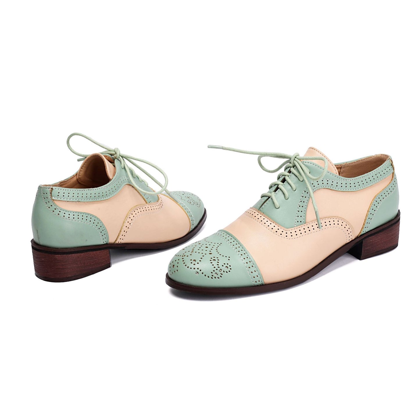Women's Two-Tone Brogue Oxfords
