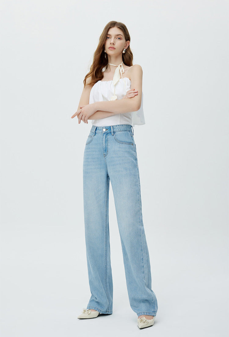 High-Waisted Wide Leg Jeans