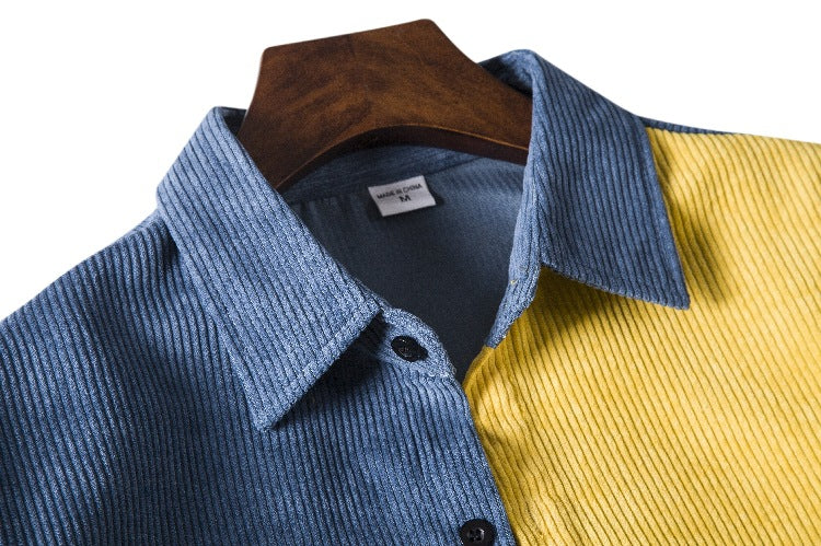 Two-Pocket Corduroy Shirt for Men