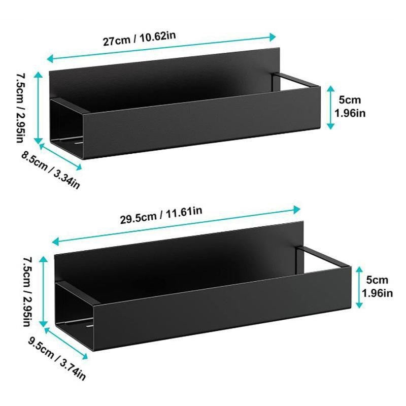 Multifunction Magnetic Storage Rack with Hook, Holds up to 3.6Kg/8Lbs