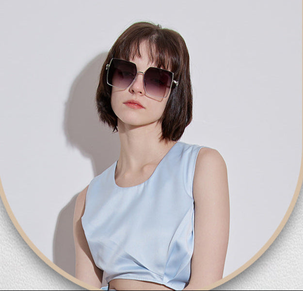 Gradient Lens Oversized Sunglasses