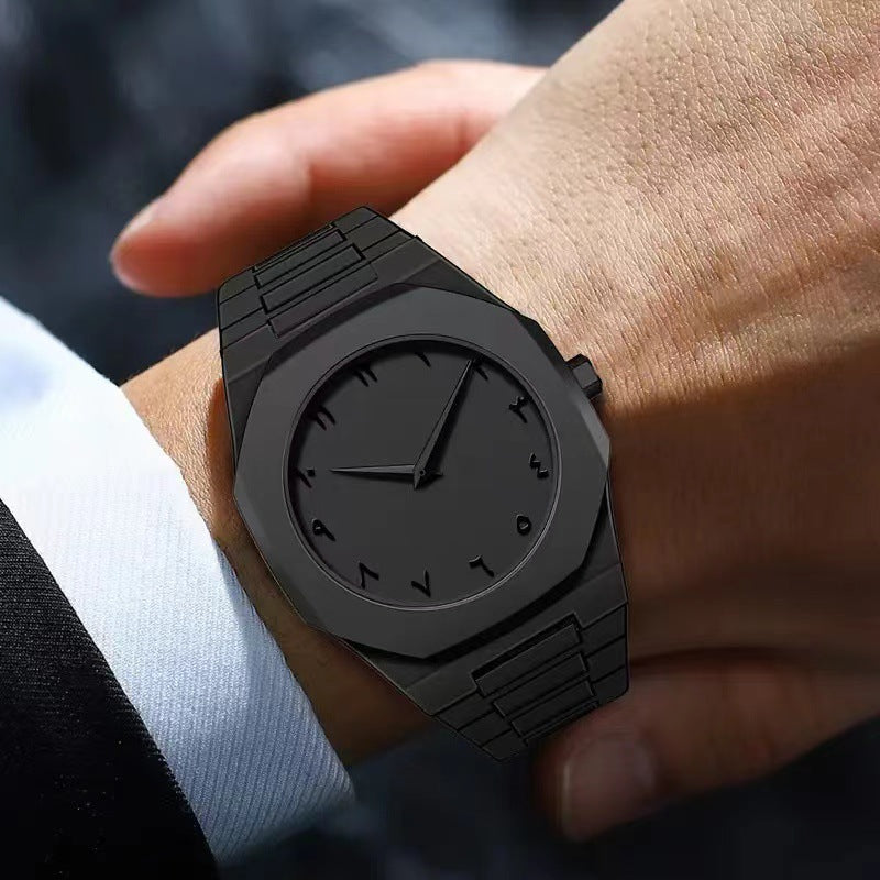 Minimalist Black Analog Aura Watch