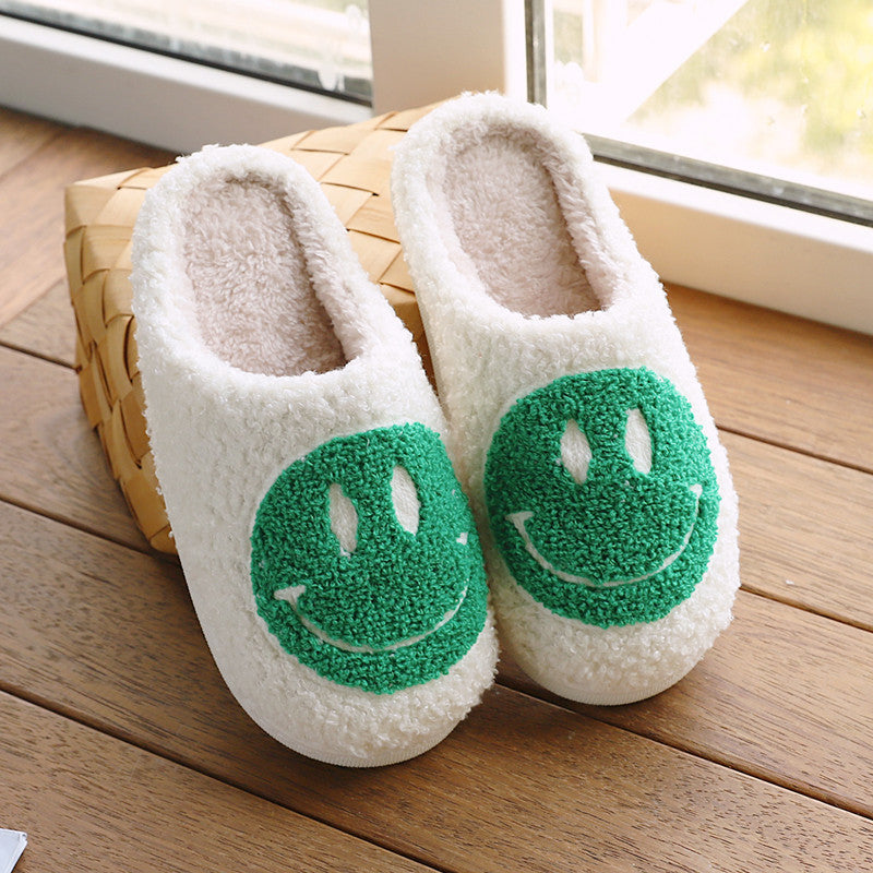 Smiley Face Cotton Slippers