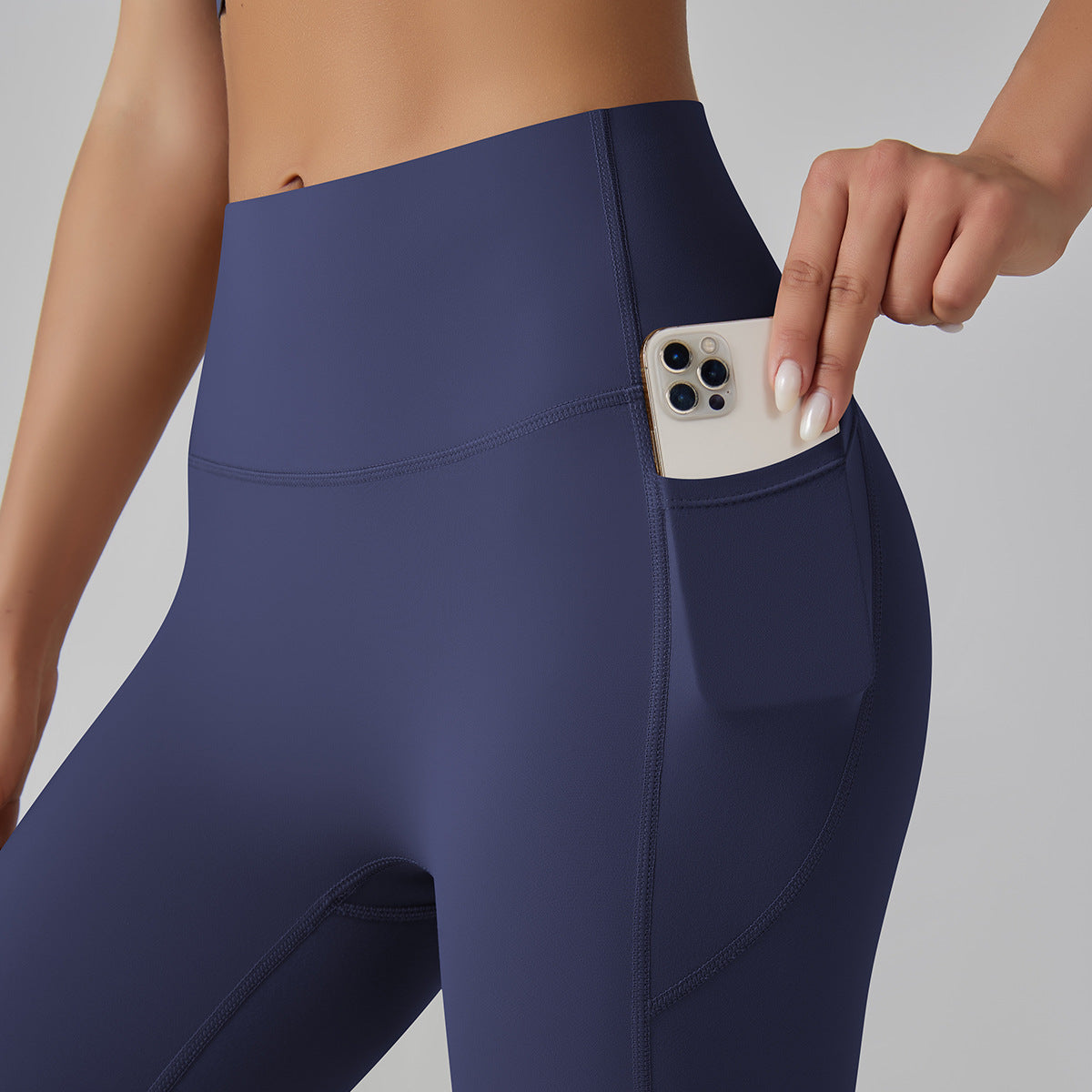 High-Waisted Fitness Leggings with Side Pocket