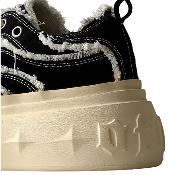 Gothic Canvas Platform Sneakers