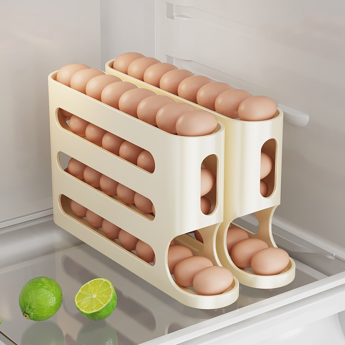 4-Layer Egg Rolling Dispenser for Refrigerator