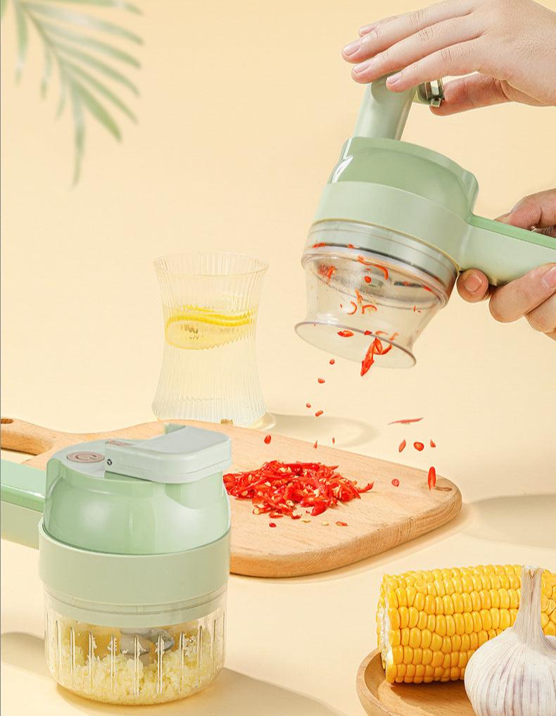 Multifunctional Cordless Electric Vegetable Chopper, Spin Scrubber