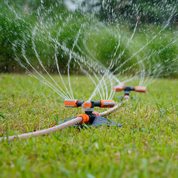 3-Arm 360° Rotating Garden Sprinkler