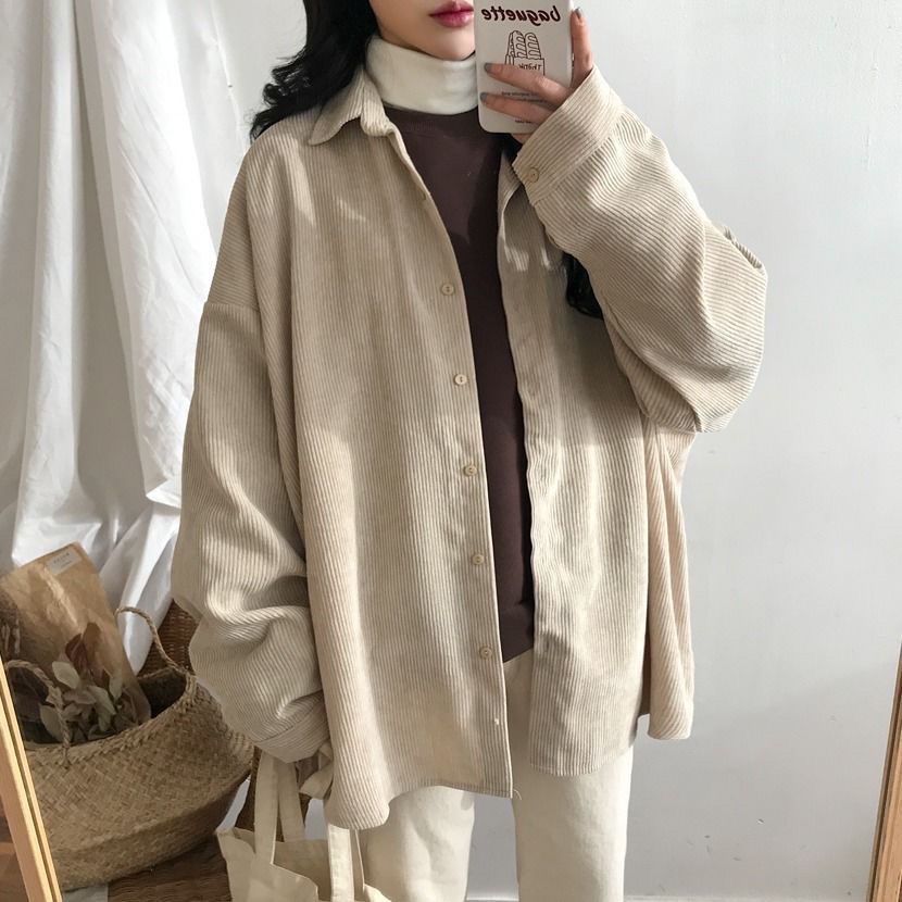 Oversized Corduroy Blouse