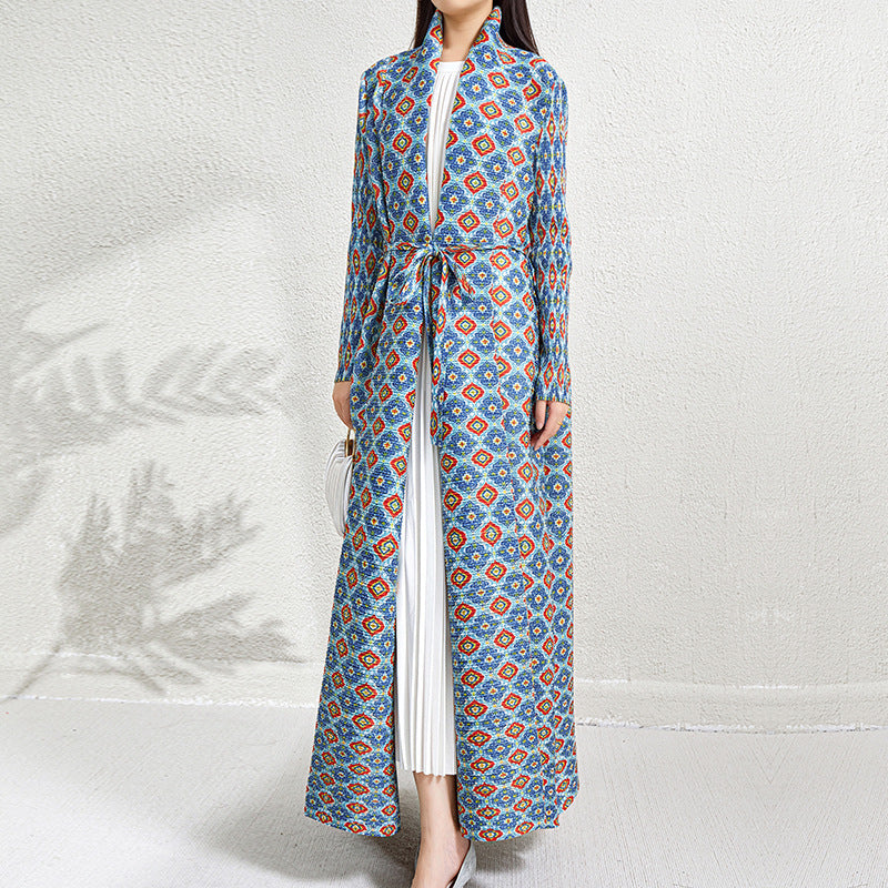 Printed Open Front Abaya