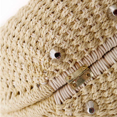 Rattan Shell Woven Handbag