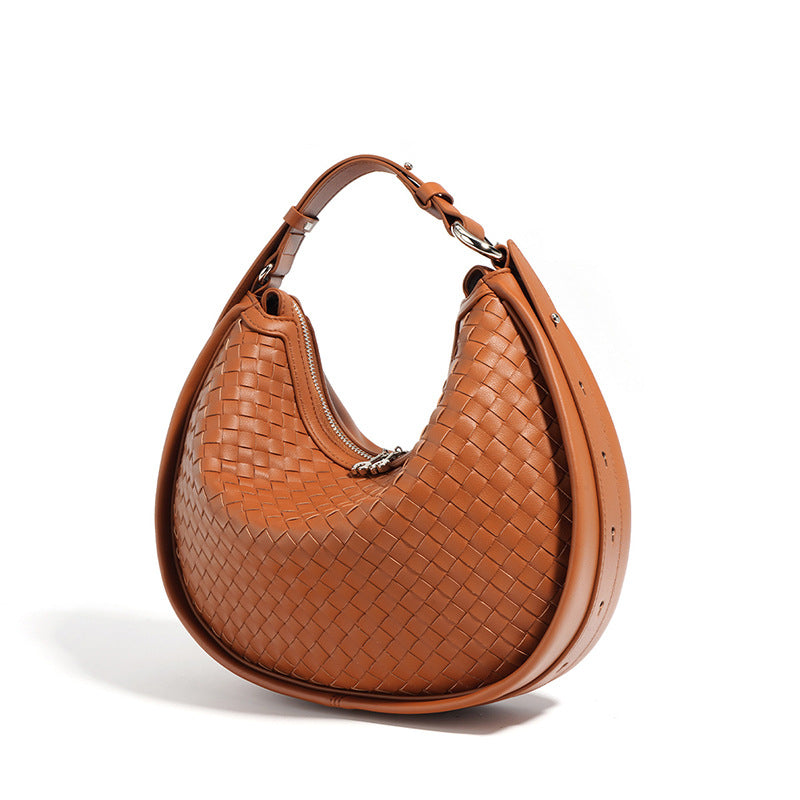 Genuine Cowhide Leather Handwoven Bag