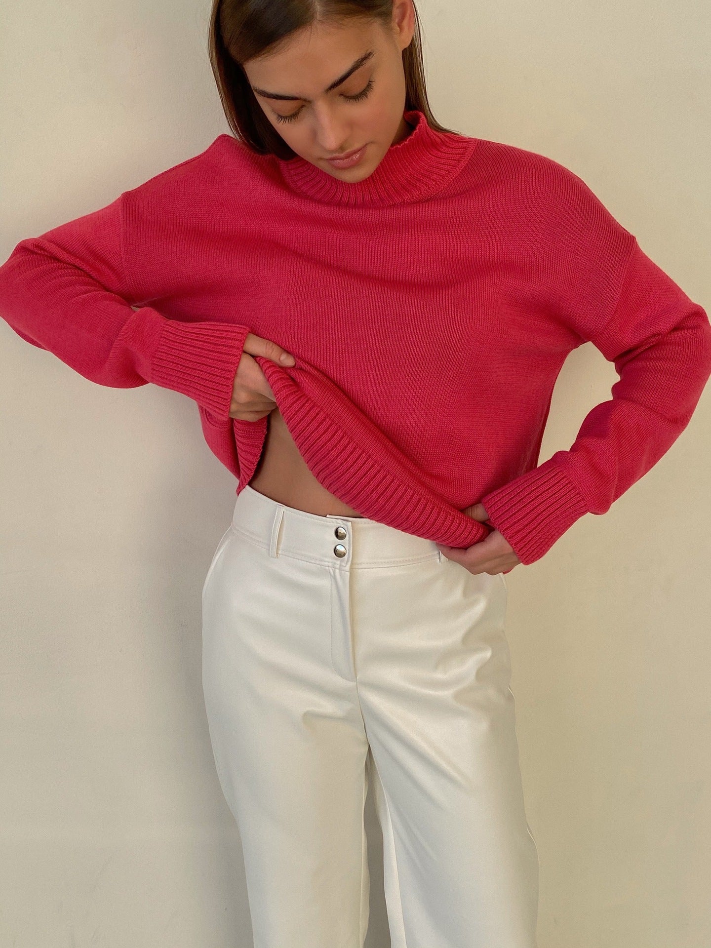 Oversized Wool Turtleneck Sweater