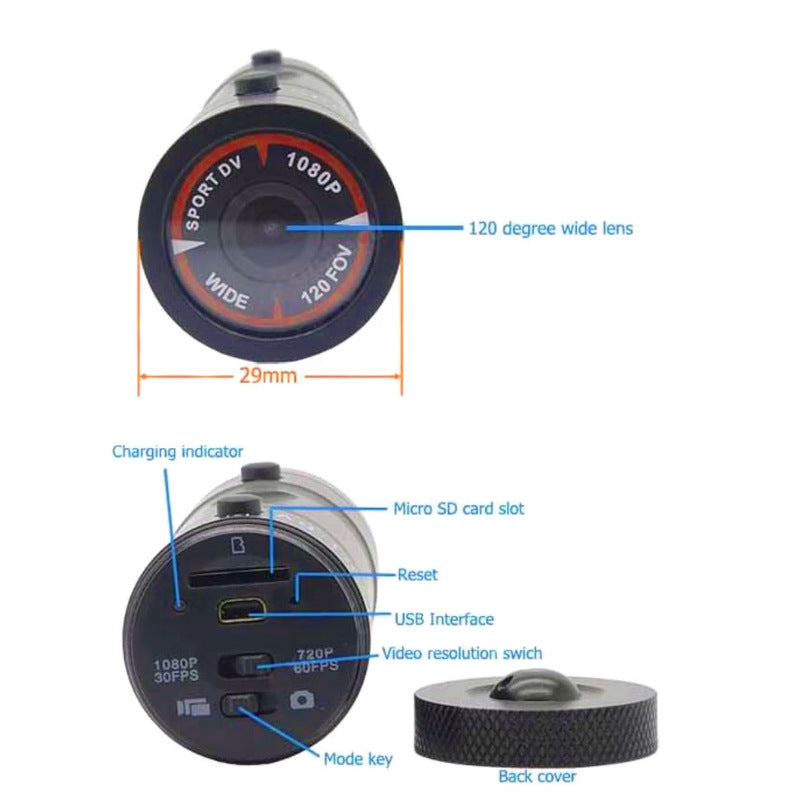 Full HD 1080P Mini F9 Sports DV Action Camera