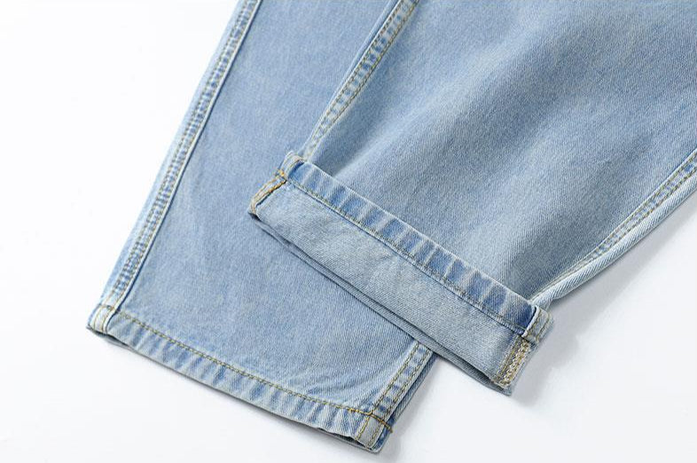 Women's Handmade Baggy Low-Rise Ripped Jeans