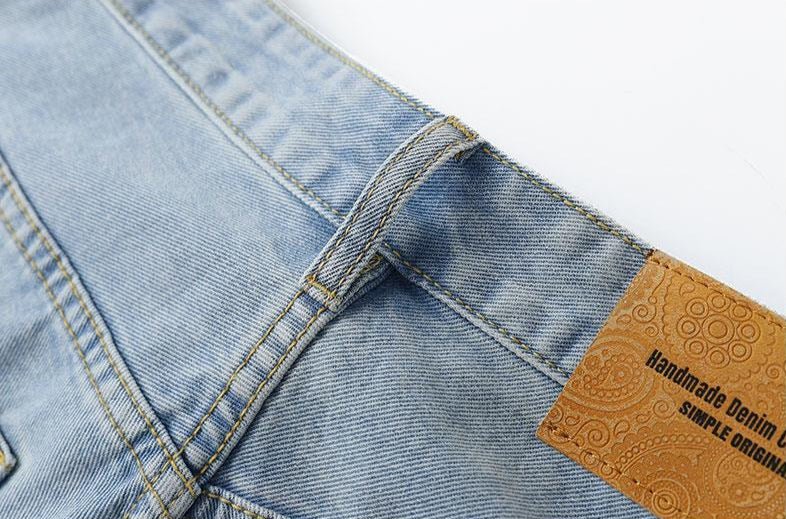 Women's Handmade Baggy Low-Rise Ripped Jeans