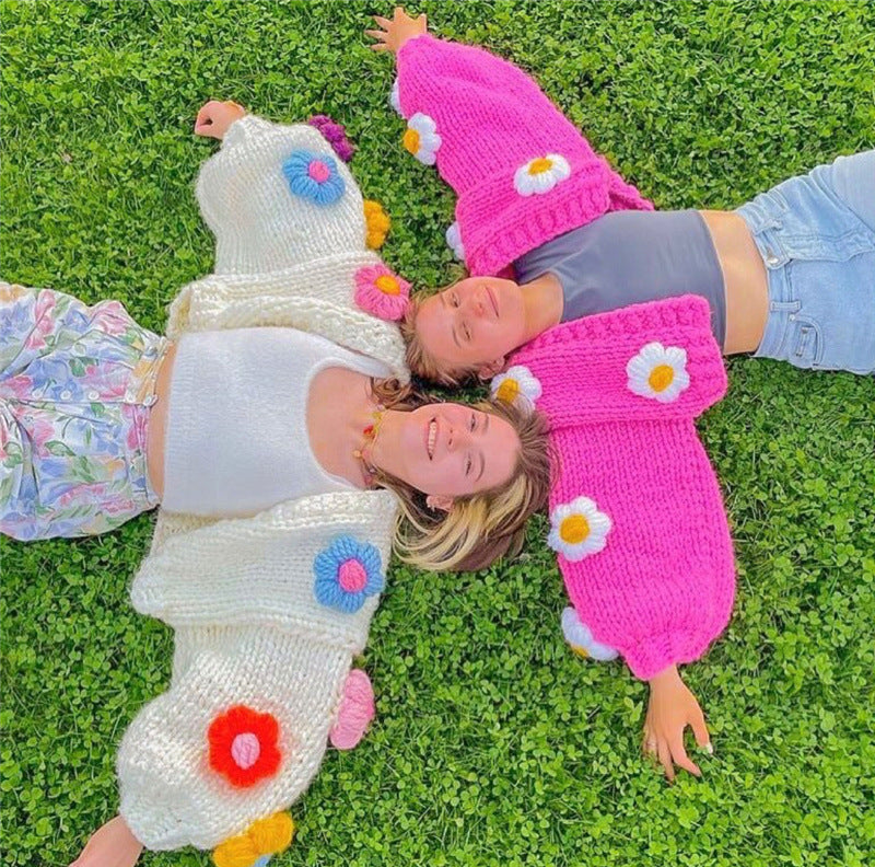 Cropped Chunky Knit Cardigan