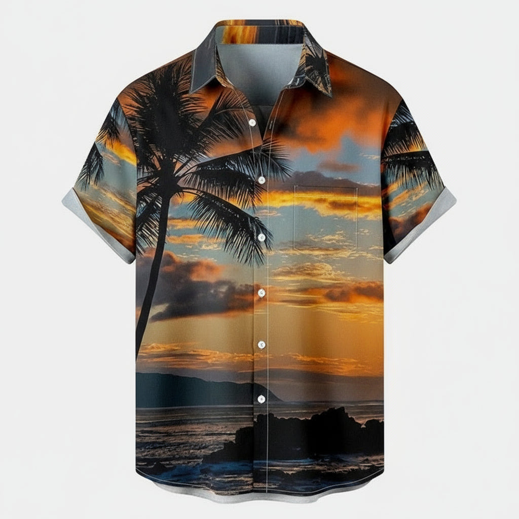 Men's Hawaiian Tropical Print Shirt