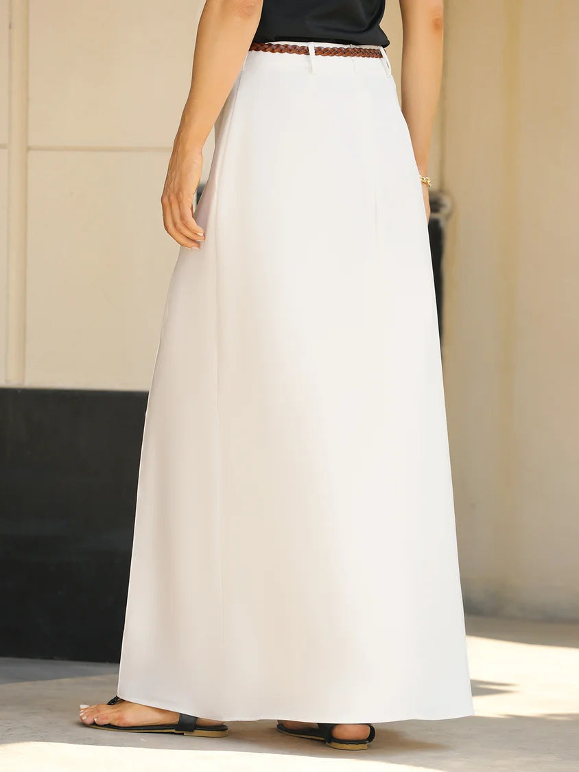 High-Waisted Loose-Fitting Maxi Skirt