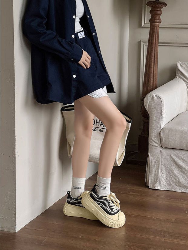 Gothic Canvas Platform Sneakers
