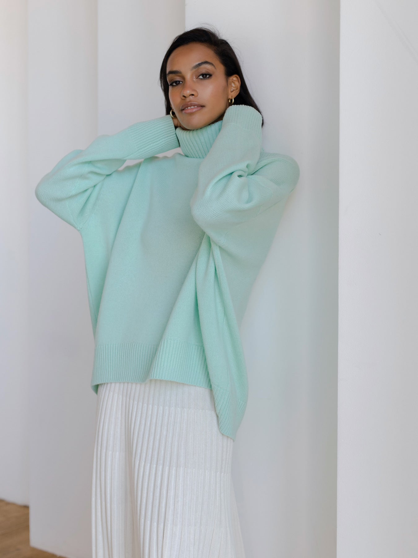 Oversized Wool Turtleneck Sweater