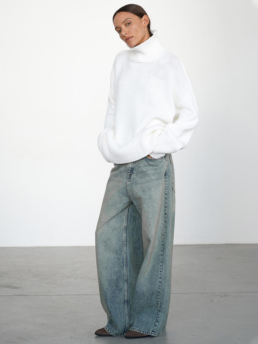 Oversized Wool Turtleneck Sweater