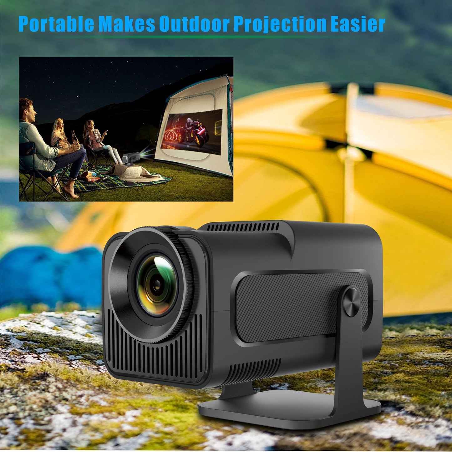 4K Ultra HD Android 11 HY320 Portable Mini Projector with 5.0 Bluetooth