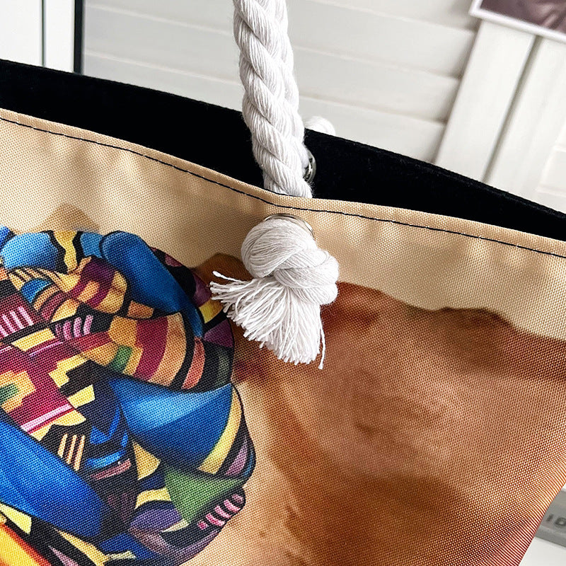 Large Capacity Canvas Graphic Tote Bag